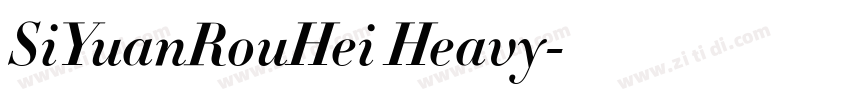 SiYuanRouHei Heavy字体转换 SiYuanRouHei Heavy字体转换